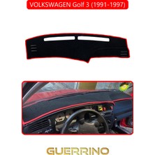 Volkswagen Golf 3 / Vento / Jetta (1991-1997)TORPİDO Koruma Halısı Kırmızı Kenar