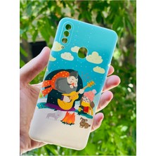 Samsun Galaxy A20S Kılıf Desenli Baskılı Silikon (Uyumlu)