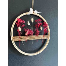 🌿"kır Baharı"-Doğal Çicekli Kasnak(27 Cm)Duvar Tablosu/duvar Süsü