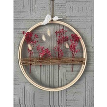 🌿"kır Baharı"-Doğal Çicekli Kasnak(27 Cm)Duvar Tablosu/duvar Süsü