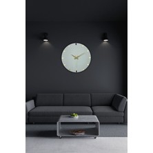 Modern 40X40CM Aynalı Metal Duvar Saati, Sessiz Mekanizmalı, Şık Tasarım