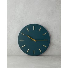 Şık Yeşil Metal Dekoratif Duvar Saati, Modern Tasarım ve Dayanıklı Malzeme