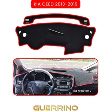 Kia Ceed 2013-2019TORPİDO Koruma Halısı Kırmızı Kenar