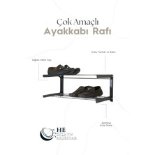 HE Dizayn Aksesuar Çok Amaçlı Katlanabilir Ayakkabı Rafı - 60X45 cm
