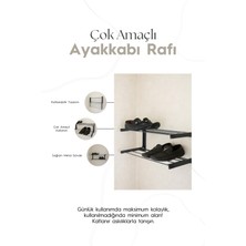 HE Dizayn Aksesuar Çok Amaçlı Katlanabilir Ayakkabı Rafı - 60X45 cm