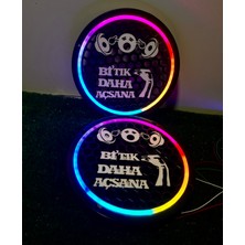 Özel Tasarım Bi Tık Daha Açsana Yazılı 20CM Midrange Hoparlör Kapağı Pixel Kayar Ledli 1takım 2 Adet
