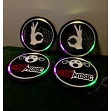 4 Adet 20 cm Pixel Kayar Ledli Midrange Kapağı Seti Özel Üretim Tasarımlı 358 Modlu 12 Renkli