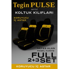 Fiat Marea Station Wagon 1996–2007 Pulse Serisi Raşel Siyah Sarı Koltuk Kılıfı
