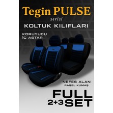 Skoda Kamic 2019 ve Sonrası Pulse Serisi Raşel Siyah Mavi Koltuk Kılıfı