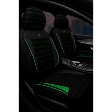 Seat Leon 2006-2012 Pulse Serisi Raşel Siyah Yeşil Koltuk Kılıfı