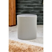 Line Çizgili Yuvarlak Kapaklı Klik Çöp Kovası Banyo Mutfak