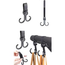 2 Adet Puset Kancası Bebek Arabası Askı Aparatı Çanta ve Poşet Asma Aparatı