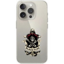 Dali Design iPhone 15 Pro Uyumlu Şeffaf Kılıf Pirate 4 Tasarımlı