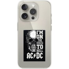 Dali Design iPhone 14 Pro Uyumlu Şeffaf Kılıf Ac/dc Tasarımlı