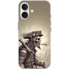 Dali Design iPhone 16 Plus Uyumlu Şeffaf Kılıf Pirate 1 Tasarımlı