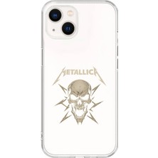 Dali Design iPhone 13 Mini Uyumlu Şeffaf Kılıf Metallica Tasarımlı