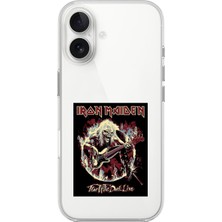 Dali Design iPhone 16 Plus Uyumlu Şeffaf Kılıf Iron Maiden Tasarımlı