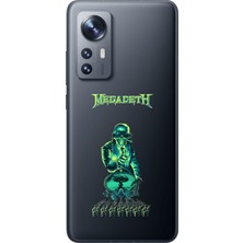 Dali Design Xiaomi Mi 12 Uyumlu Şeffaf Kılıf Mega Death Tasarımlı
