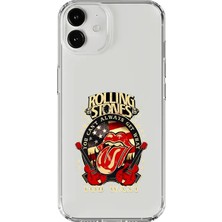 Dali Design iPhone 12 Mini Uyumlu Şeffaf Kılıf Rolling Stones Tasarımlı