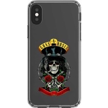 Dali Design iPhone Xs Max Uyumlu Şeffaf Kılıf Guns N' Roses Tasarımlı