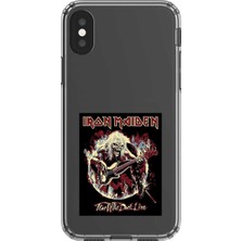 Dali Design iPhone Xs Max Uyumlu Şeffaf Kılıf Iron Maiden Tasarımlı