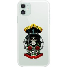 Dali Design iPhone 11 Uyumlu Şeffaf Kılıf Guns N' Roses Tasarımlı