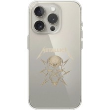 Dali Design iPhone 15 Pro Max Uyumlu Şeffaf Kılıf Metallica Tasarımlı