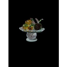 Renkli Kristal Meyve Tabağı Seti, Sari, Kirmizi ve Yesil Renk Seçenekleri