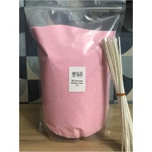 Pembe Ahududu Kokulu Toz Mum, 25 Adet, 20 cm Fitil, Ev Dekor, Kum Mum