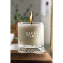 Doğal Soya Mum, Aromaterapi, Kristal Bardak, Sandal Ağacı Kokusu, 210 cc