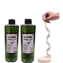 Kokusuz Iç Mekan Gaz Lambası Yağı, 2'li Set, 250 ml + Fitil, Yeşil Renk