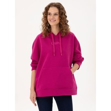 U.s. Polo Assn. Kapüşon Yaka Fuşya Kadın Sweatshırt Radas