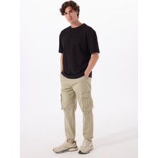 Lee Lastikli Bel Lastikli Paça Antrasit Erkek Pantolon L251056358 Kargo Jogger Pantolon