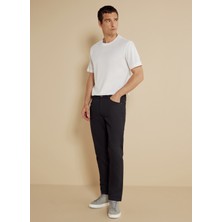 Brooks Brothers Normal Bel Düz Paça Slim Fit Siyah Erkek Pantolon BBSS25MPT025