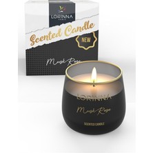 Gül ve Misk Kokulu, 160 Gr. Doğal Mum, Ferah ve Huzur Veren Koku Deneyimi