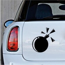 Pimi Çekilmiş Patlayacak Araç Sticker 25CM - Siyah