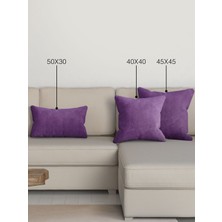 Menekşe Moru Kırlent Yastık Kılıfı, Şık ve Rahat Dekorasyon Ögesi