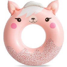 intex 76 cm Hayvan Figürlü Şişme Yüzme Simidi – Cute Tube Animals Serisi –40 kg Kapasiteli