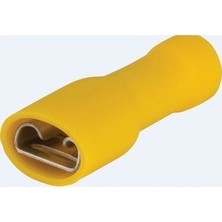 Izoleli Dişi Pabuç Ebat 0,8x6,35 Kablo Kesiti 1,5-2,5 mm 100 Adet Paket