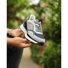 Itallano 0381 Deri Gri Sneaker Erkek Ayakkabı