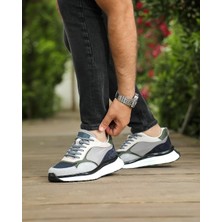Itallano 0381 Deri Gri Sneaker Erkek Ayakkabı