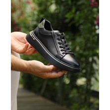 Black Mebra 0054 Hakiki Deri Günlük Erkek Sneaker Ayakkabı