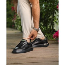 Black Mebra 0054 Hakiki Deri Günlük Erkek Sneaker Ayakkabı