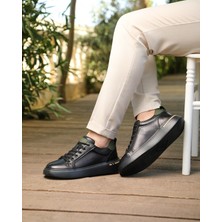 Black Mebra 0054 Hakiki Deri Günlük Erkek Sneaker Ayakkabı