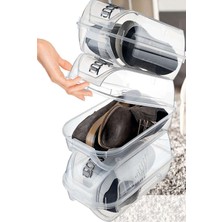 Şeffaf Hava Alan Erkek Ayakkabı Saklama Kutusu, 3 Adet, Dayanıklı ve Şık Tasarım