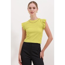 AYDOGANTICARET44 0430 Örme Bluz - A.sarı