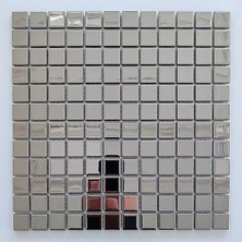 Gümüş Krom Mozaik, Iç ve Mutfak Dekorasyonu Için 30X30CM, 1 M² Fiyatlı.