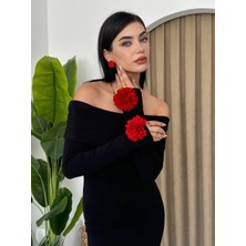 Aydoğan Ticaret44 Livora Gül Detay Elbise