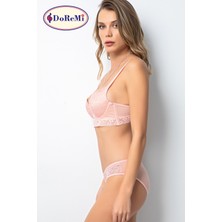 Doremi Push-Up Dolgulu Geniş Kanatlı Dantelli Sütyen Takım