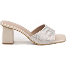 Pisagor PS-33580 Kadın Topuklu Taşlı Terlik